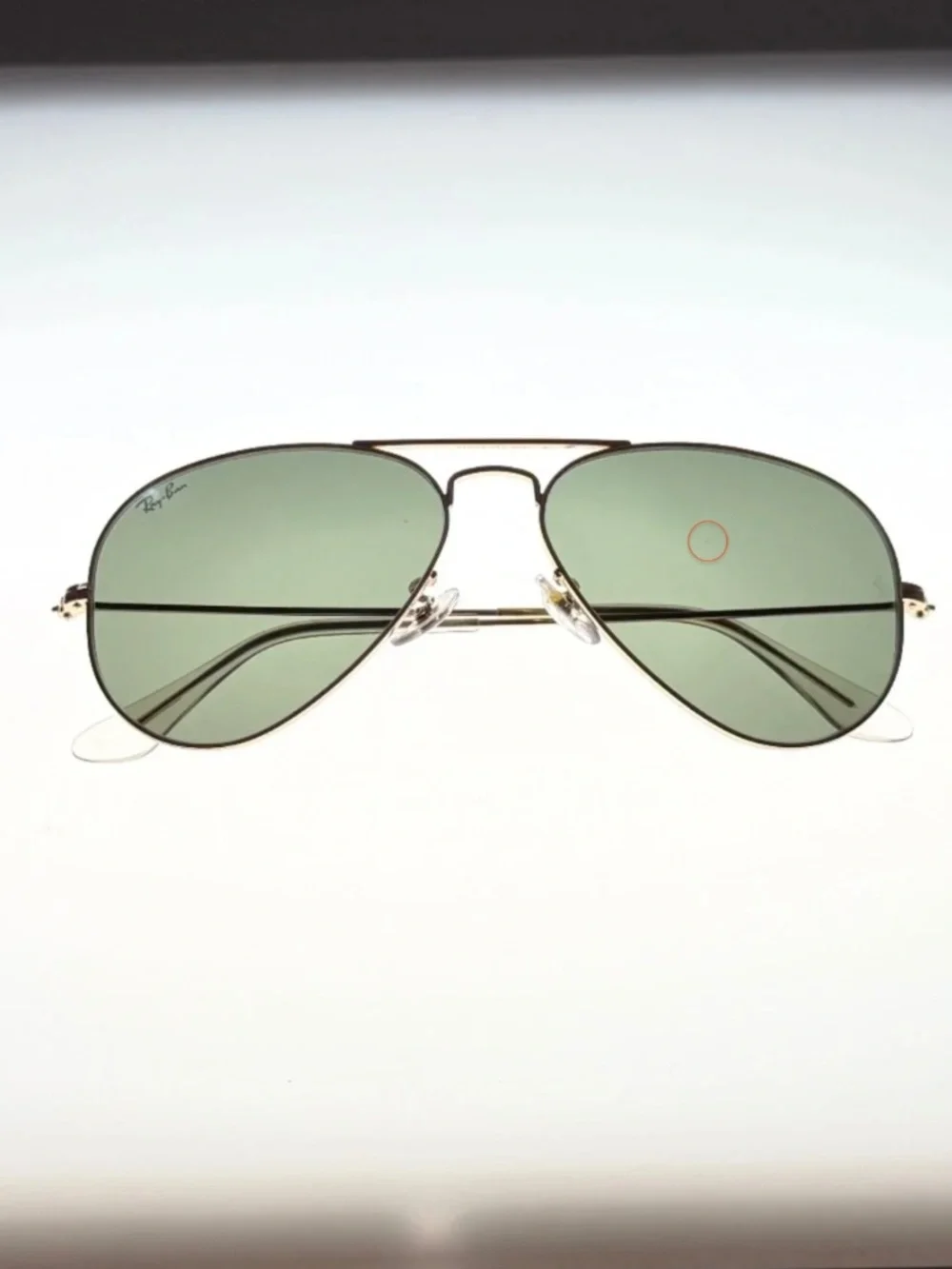 Ray-Ban~Aviator Classic~RB3025~Gold Frame:Green Lenses~Size 55-14